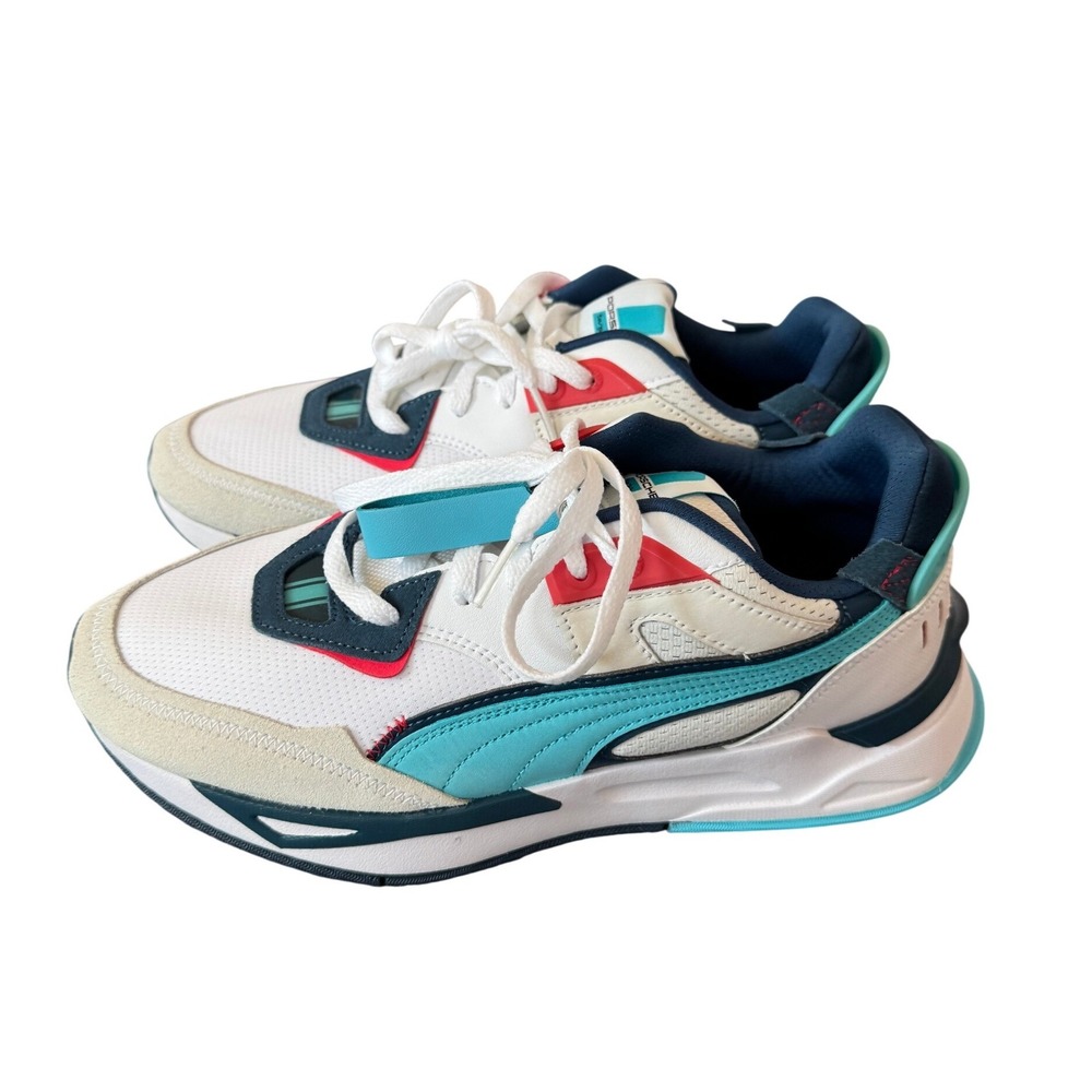 Puma Porsche Design Targa Mens Sneakers White Teal Navy Red 306942-02  Low Top (
